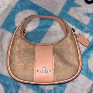 [NWT] COACH CARMEN Mini Crossbody/Shoulder Signature Jacquard SV Faded Blush